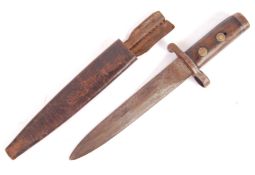 A WWII SECOND WORLD WAR ERA RIFLE BAYONET AND SCABBARD