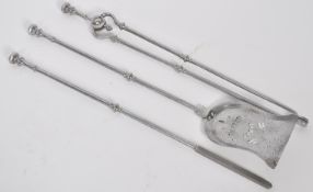 18TH / 19TH CENTURY GEORGE III POLISHED STEEL FIRE