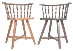 PAIR OF 19TH CENTURY PINE COUNTRY TAVERN PUB CHAIR