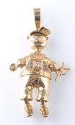 AN OVERSIZED HALLMARKED 9CT GOLD FIGURAL PENDANT O