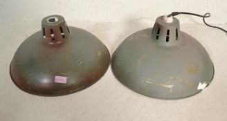 A matching pair of retro 20th Century industrial h