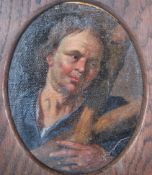 A 19th Century oil on canvas ecclesiastical painti