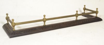 A 19th Century Victorian steel and brass fender, c