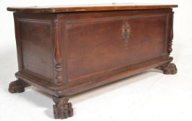 A 17th Century Italian walnut cassone marriage che
