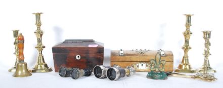 A collection of mix wares to include a 19th Centur