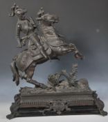 An early 20th Century cast spelter figurine sculpt