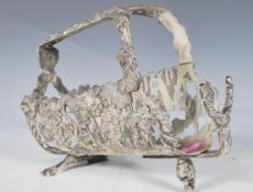 A 20th Century silver plated French style wine hol