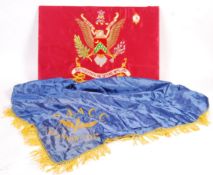 TWO ORIGINAL AMERICAN MILITARY DRAPES / FLAGS