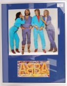RARE ABBA PROMOTIONAL POSTCARD FULLY SIGNED BY BAN
