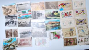 A collection of vintage postcards dating from the