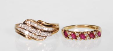 Two 9ct gold ladies rings to include a hallmarked