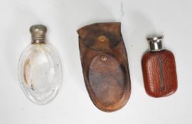Two early 20th Century antique pocket flasks to in
