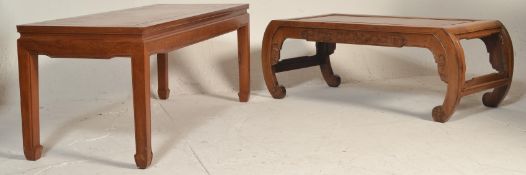 A 20th century Chinese hardwood opium table / rect
