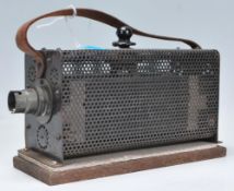 A vintage 20th Century theatre light having contro