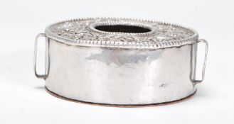 A Tibetan silver Buddhist portable shrine Gau box