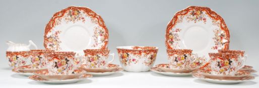 An early 20th century Wellington China part tea se