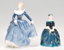 Two Royal Doulton bone china ceramic figurines, th