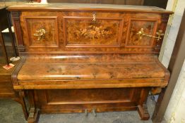 A 19th century Victorian burr walnut Steinhart upr