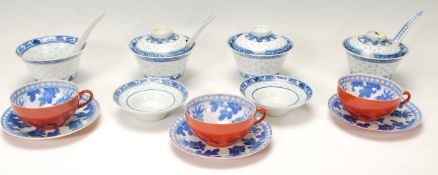 A collection of Chinese ceramics to include blue a