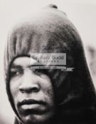 Muhammad Ali signed photograph, 14 by 11in.
