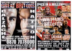 Two autographed British boxing framed posters, both for Frank Warren promotions,