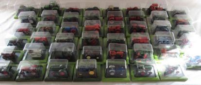 Approximately 48 Hachette die cast model tractors all in original packaging