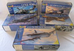 Selection of Revell model kits inc Westland Lynx Has.3, Handley Page Halifax B, Handley Page