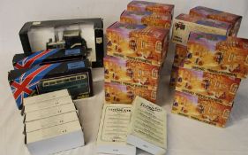 Selection of model vehicles including Ros tractor, 2 Solido buses, 18 Matchbox Great Beers of the