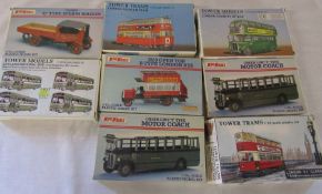 Selection of Keil Kraft  plastic model kits inc 1920s open top b-type London bus, London Feltham
