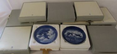 11 Royal Copenhagen boxed Christmas plates