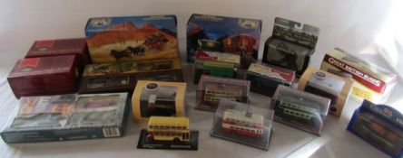 Various boxed die cast cars and buses inc Corgi and Matchbox
