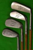 Half set of Fred Stephens rustless clubs (5) - various irons and putter -no. 3iron, deep face