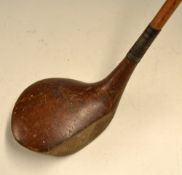 Hardy Bros Alnwick Patent large headed driver fitted with split cane palakona shaft, aluminium