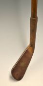 Rare W&G Ashford Birmingham smf lofting iron c.1893 - with most unusual shaft/hosel fitting,