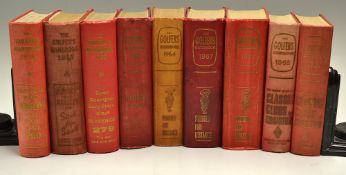 Golfers Handbooks from 1950/60s (8) - dates incl 1950, 1955, 1960, '62, '64, 2×'67, '68 an'69 -