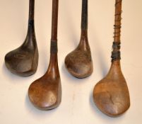 4x brassie woods to incl Willie Wallace scare neck, H Dalton, Faulkner Bull Bay Anglesey and another