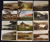 Collection of Welsh, Lakes and IOM golfing postcards pre WWI onwards (12) to incl 2x Port Erin (