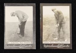 2x Ogden's Guinea Gold real photograph golf cards c. 1901 - to incl 2x Open Golf Champions Arnaud