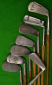 8x rustless golf clubs - large head Gold Medal niblick; Rangefinder Light niblick; Range finder