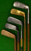 5x varied and assorted putters - Modern Spalding Calamity Jane putter; Nicoll Zenith round back