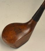 Interesting Charles Gibson Westward Ho dark stained persimmon driver with rigid 44