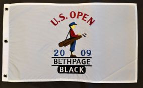 2009 US Open Golf Championship white pin flag - played at Beth Page overall 13.5