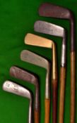 6x various blade putters - Tom Stewart goose neck; J B Halley Goose neck and Gibson Gooseneck;