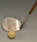 Fine 1930's Jumbo Niblick by Leyland and Stamped H Taylor to the head - coated steel shaft with