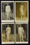 E Trim Wimbledon Tennis Postcards to include 'A Lacoste X97', 'H Cochet A128', 'S Lenglen', 'J