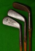 Selection of J H Taylor Autographed and Cann and Taylor golf Clubs (3) - fine left hand Fairlies Pat