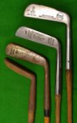 4x various different style putters - early Ben Sayers Benny Gruvsol putter with square section shaft