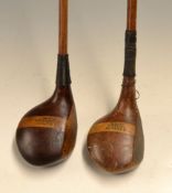 2x Ben Sayers striped topped spoons woods to incl The Dreadnought and the other with brass patent