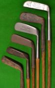 6x assorted blade putters - early Ben Sayers Benny with square sectioned grip c/w makers shaft