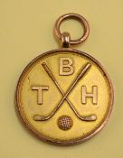 1919 Irish 9ct gold winners golf medal - engraved on the reverse 